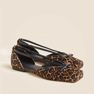 J. Crew Square Toe Calf Hair Ballet Flats